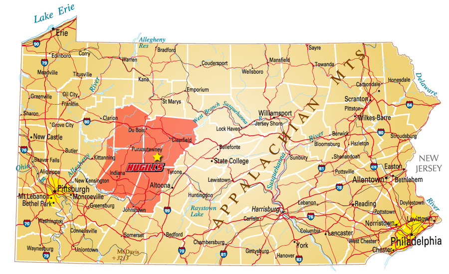 Hugills Sanitation Service Area Map 2015